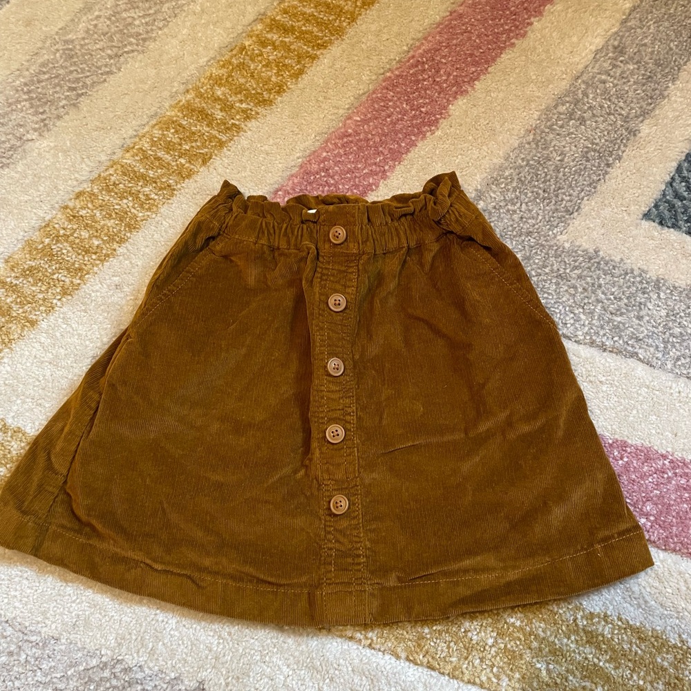 Crewcuts size 8 brown corduroy skirt